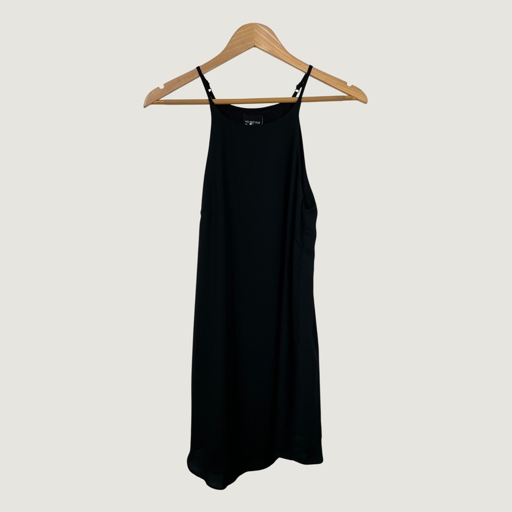 No Rest For Bridget Dress Women S Black Halter Mini Adjustable Strap LBD Chic